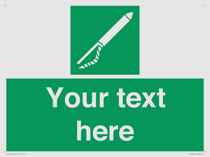 Custom sign safe condition Line throwing appliance